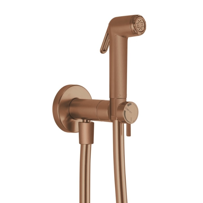 Close up product cut out image of the Crosswater MPRO Brushed Bronze Integrated Douche Valve